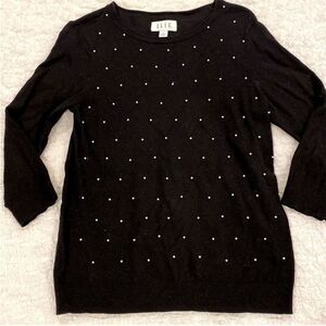 Elle Sweater Womens Size Small Pearl‎ Classic Elegant Office Siren Romantic